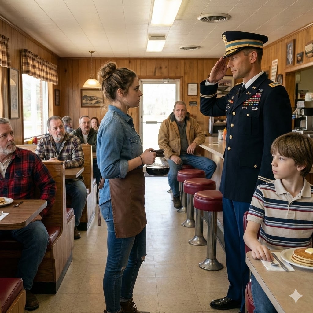 She Quietly Fed a Hungry Boy, Asking Nothing — Then a Military Convoy Pulled Up