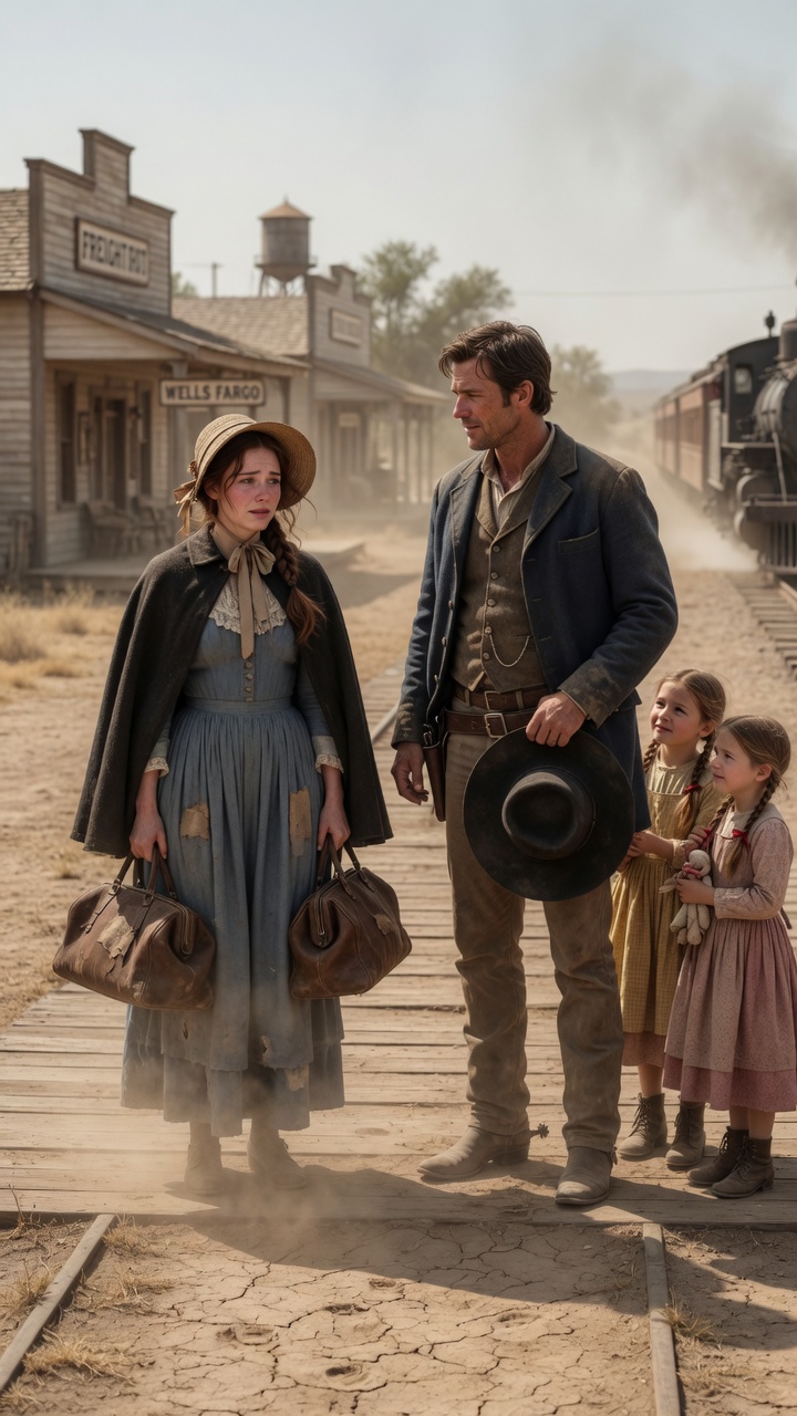 “Rejected at the Train Station… Then a Cowboy Whispered “My Twins Need a Mother Like You””