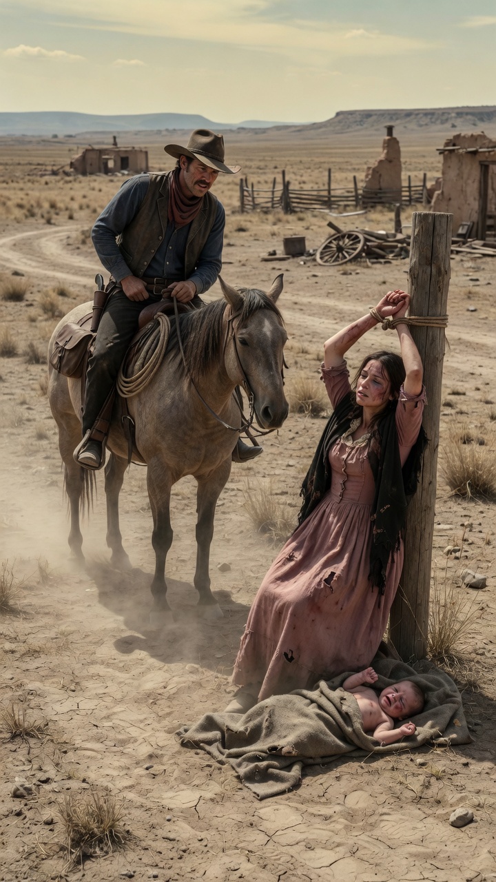 “This Baby Isn’t Ours”—Widow Beaten by In-Laws Until a Cowboy Rides In