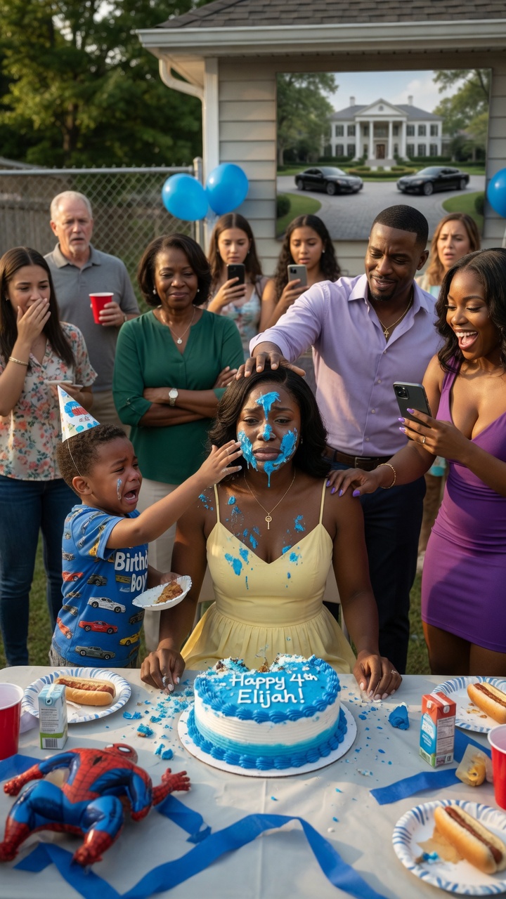 Unaware His Wife Was A Trillionaire’s Daughter, He Pushed Her Face Into Their Son’s Birthday Cake..