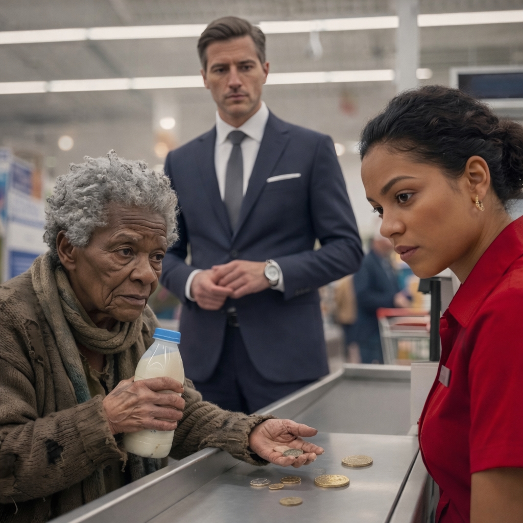 Please Let Me Pay Tomorrow! Old Woman pleaded, unaware that the Billionaire would change her destiny