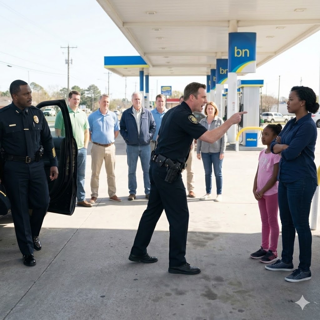 Cop Harassed Black Woman at Gas Station — Started Shaking When He Saw Police Chief in Car