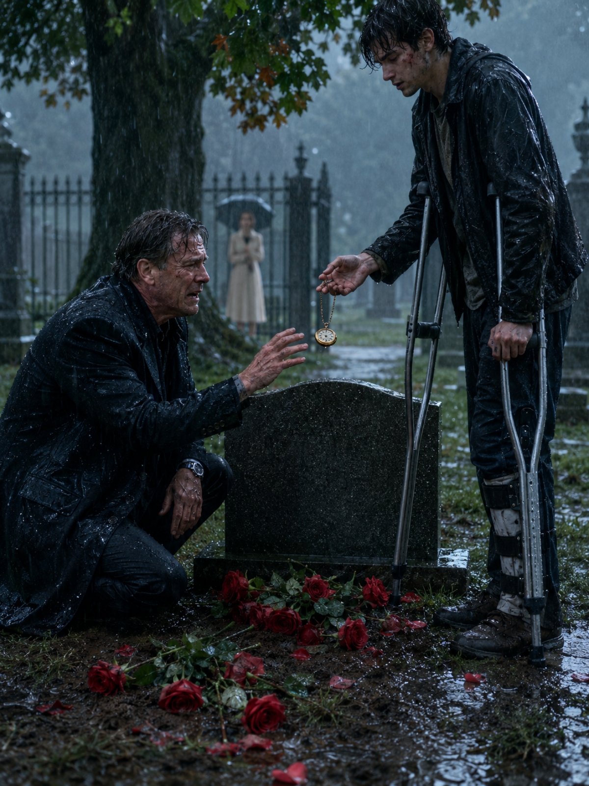 THE MILLIONAIRE CRIED AT HIS SON’S GRAVE EVERY THURSDAY—UNTIL A BOY ON CRUTCHES WHISPERED, “DADDY, I’M ALIVE”