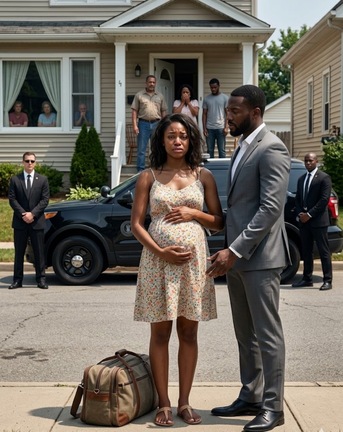 HER FAMILY THREW HER OUT FOR BEING PREGNANT—THEN THE PRESIDENT’S SON PULLED UP AND SAID, “SHE’S CARRYING MY CHILD”