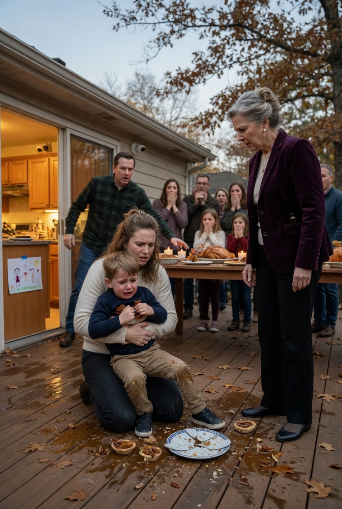 MY MOTHER-IN-LAW KICKED MY SON’S THANKSGIVING PIES ACROSS THE DECK—THEN THE HOSPITAL FOUND WHAT SHE HAD POURED INTO THE GLAZE