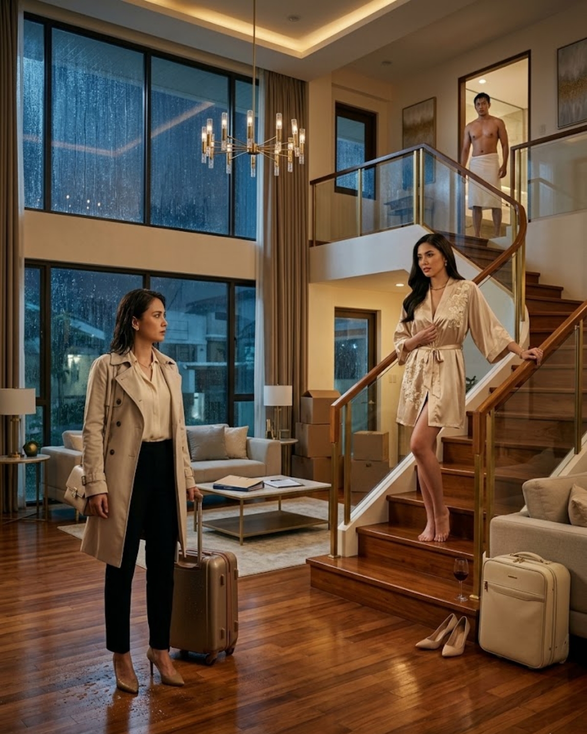 MY FLIGHT GOT CANCELED, SO I CAME HOME EARLY — AND FOUND HIS MISTRESS WEARING MY ROBE WHILE HE TRIED TO SELL MY HOUSE