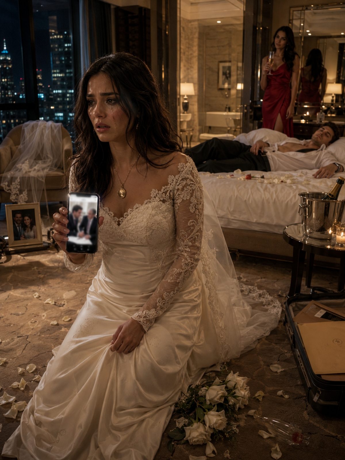 ON MY WEDDING NIGHT, MY HUSBAND BROUGHT HIS MISTRESS TO OUR SUITE—THEN A MESSAGE FROM MY DEAD FATHER EXPOSED WHY HE MARRIED ME