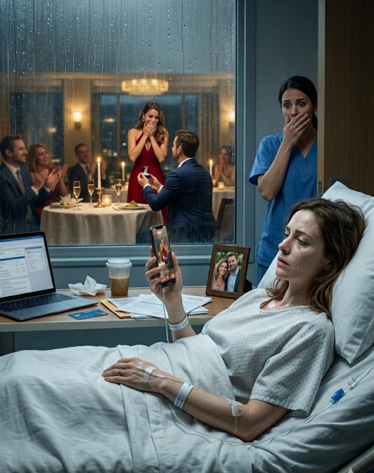 MY HUSBAND LEFT ME BLEEDING IN THE HOSPITAL — THEN I SAW HIM PROPOSING TO HIS MISTRESS ON LIVE VIDEO