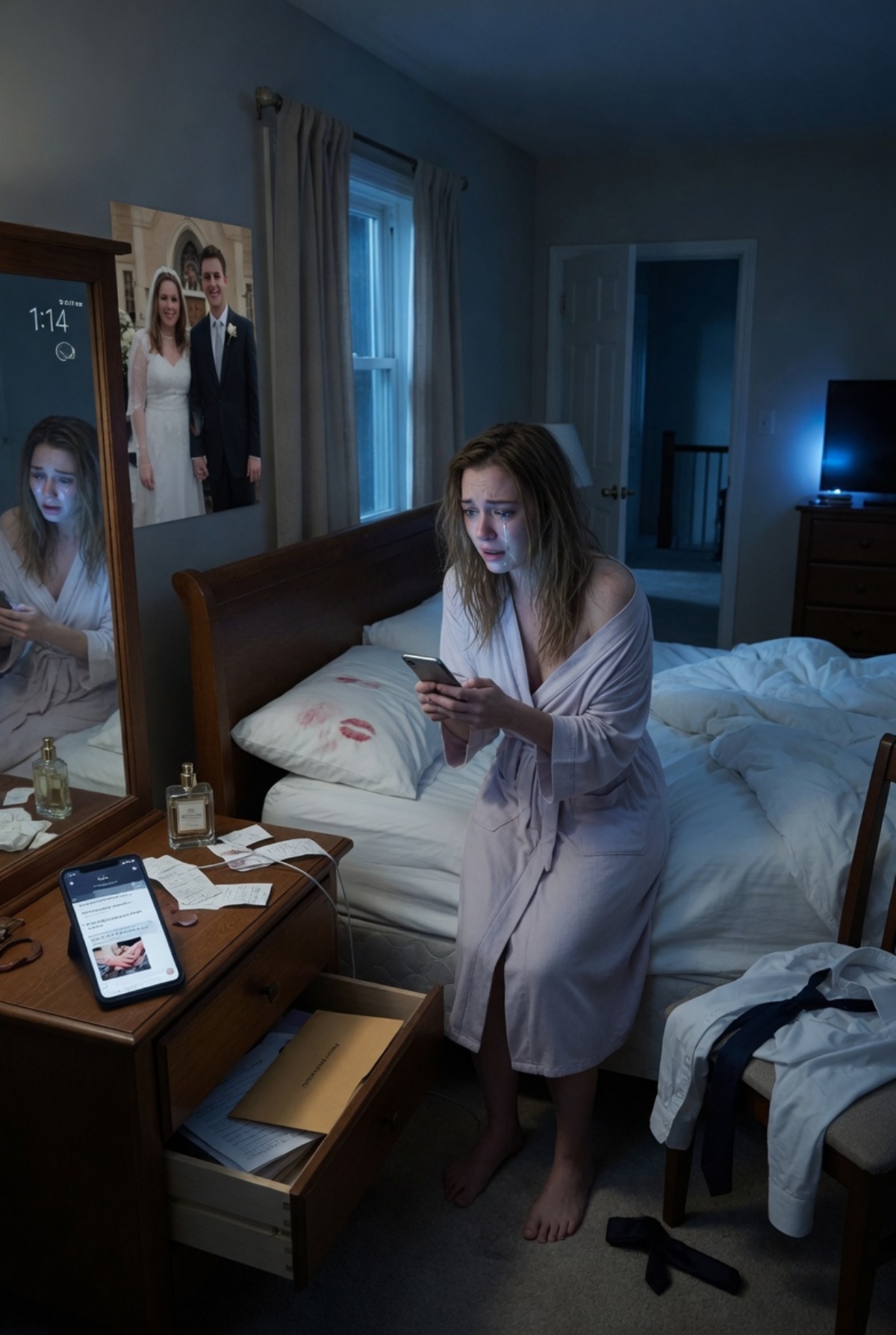 MY HUSBAND LEFT OUR BED EVERY NIGHT—THEN I FOUND MY MOTHER’S LIPSTICK ON MY PILLOW AND HIS NAME SAVED IN HER PHONE WITH A HEART