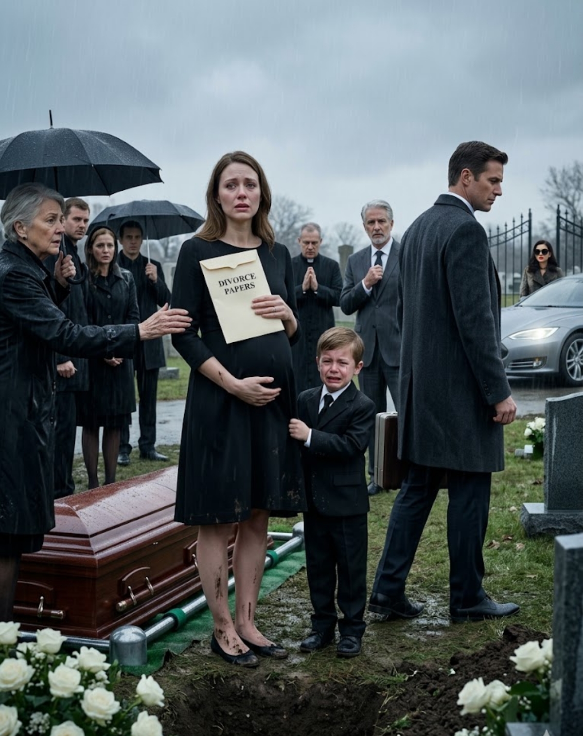 HE LEFT ME WITH DIVORCE PAPERS BESIDE MY MOTHER’S GRAVE—THEN FOUND OUT I OWNED THE COMPANY THAT PAID HIS LIFE