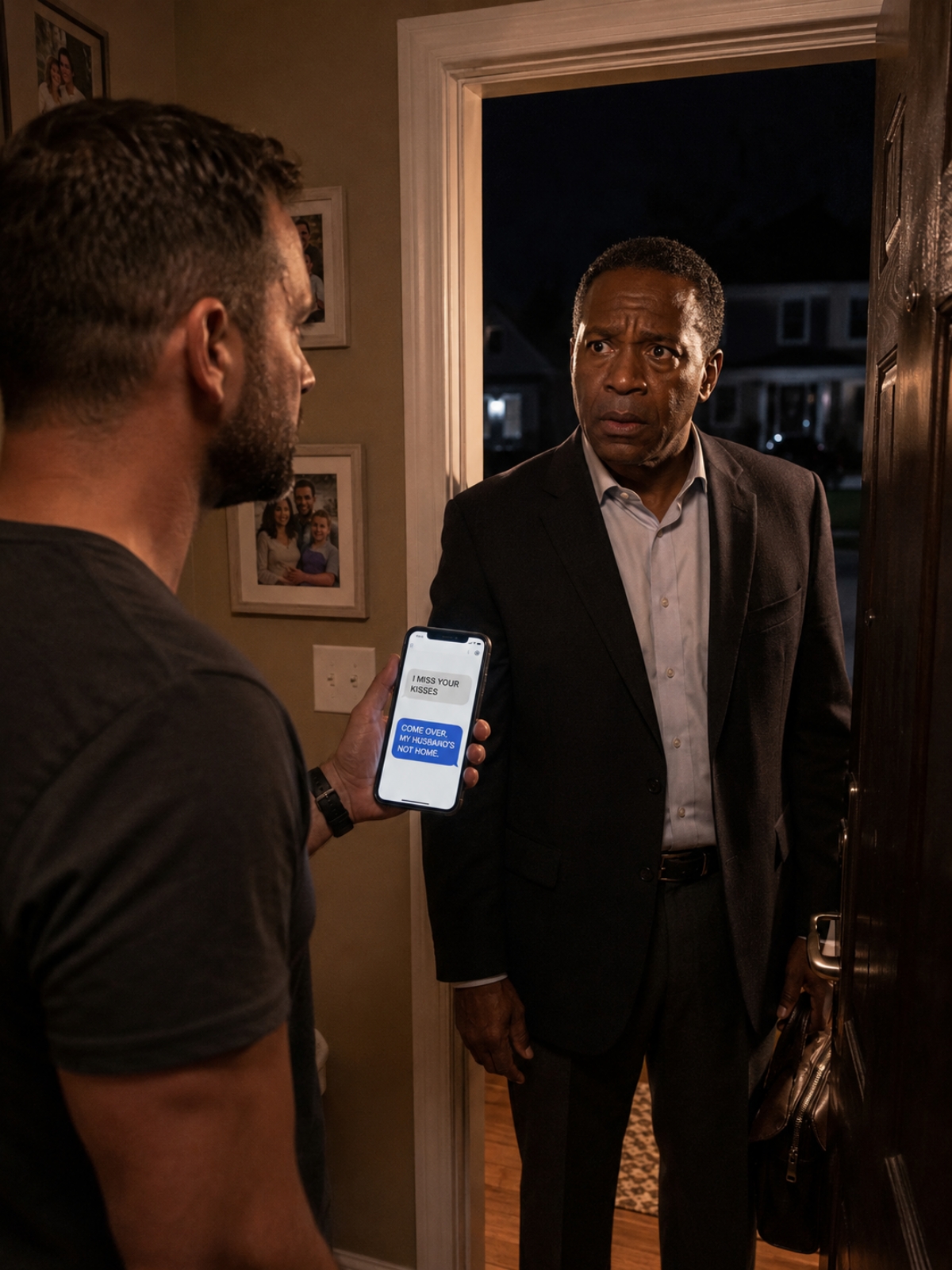 MY WIFE’S PHONE LIT UP WITH “I MISS YOUR KISSES”—SO I TEXTED BACK “COME OVER, MY HUSBAND’S NOT HOME,” AND TEN MINUTES LATER OUR PASTOR WAS AT MY DOOR