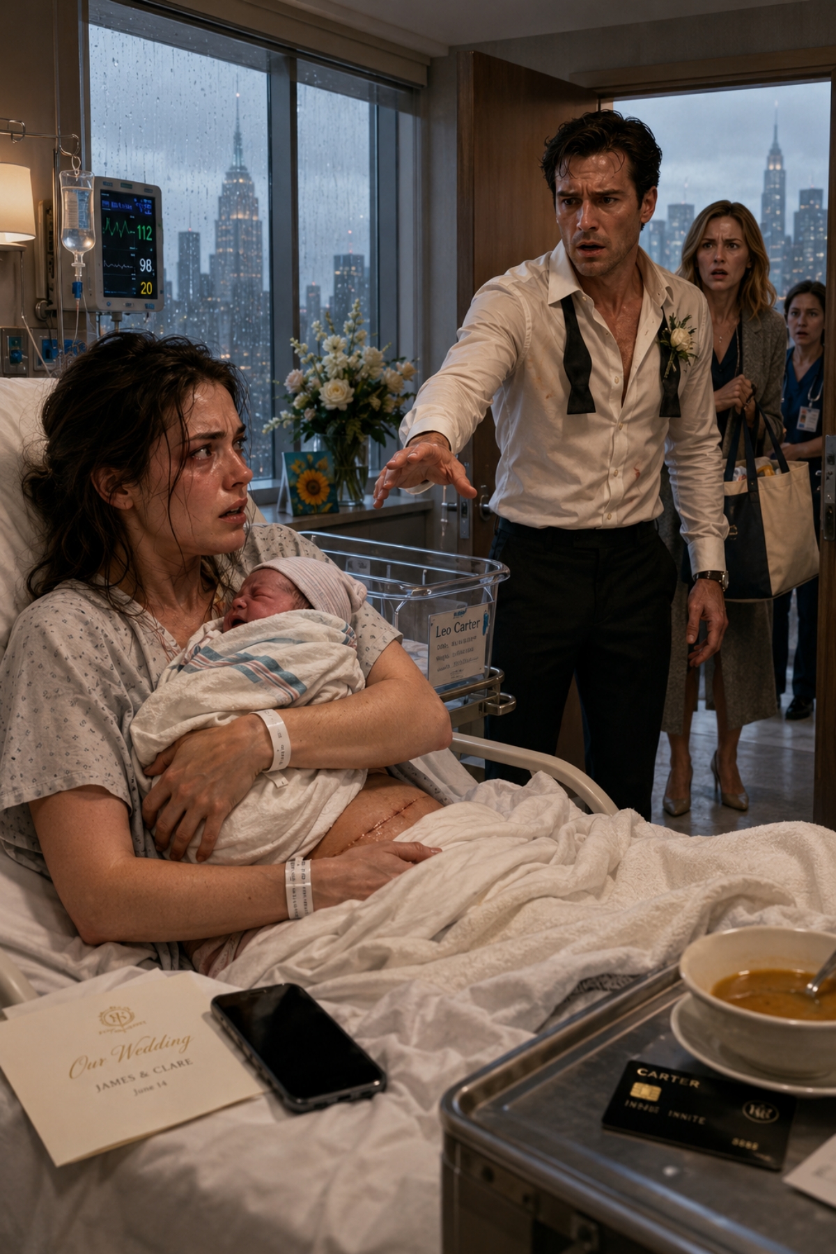 MY EX-HUSBAND INVITED ME TO HIS WEDDING SIX MONTHS AFTER OUR DIVORCE—SO I TOLD HIM I HAD JUST GIVEN BIRTH, AND THIRTY MINUTES LATER HE BROKE INTO MY HOSPITAL ROOM