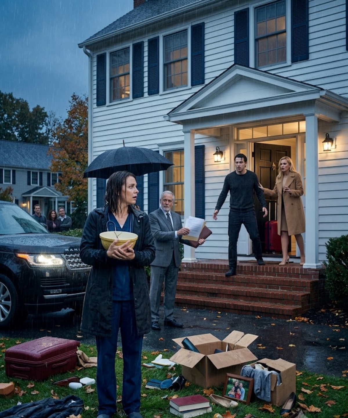 MY HUSBAND THREW MY SUITCASES ON THE LAWN FOR HIS MISTRESS—THEN HIS OWN FAMILY LAWYER ARRIVED AND TOLD HIM I OWNED THE HOUSE