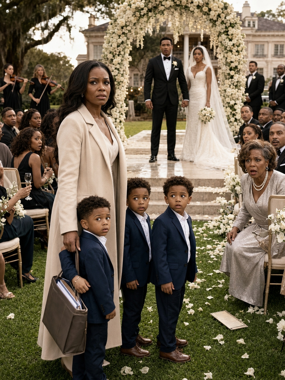 THE DAY I TOOK MY TRIPLETS TO THEIR FATHER’S WEDDING—AND HIS BRIDE WALKED AWAY BEFORE HE COULD SAY “I DO”