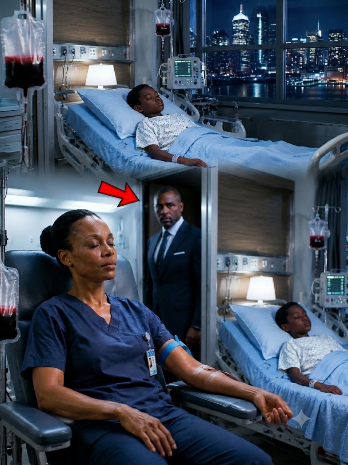 THE BILLIONAIRE WALKED PAST THE WOMAN WHO KEPT HIS SON ALIVE FOR TWO YEARS—UNTIL ONE NIGHT HE FOUND HER ON HER KNEES SCRUBBING BLOOD FROM THE HOSPITAL FLOOR