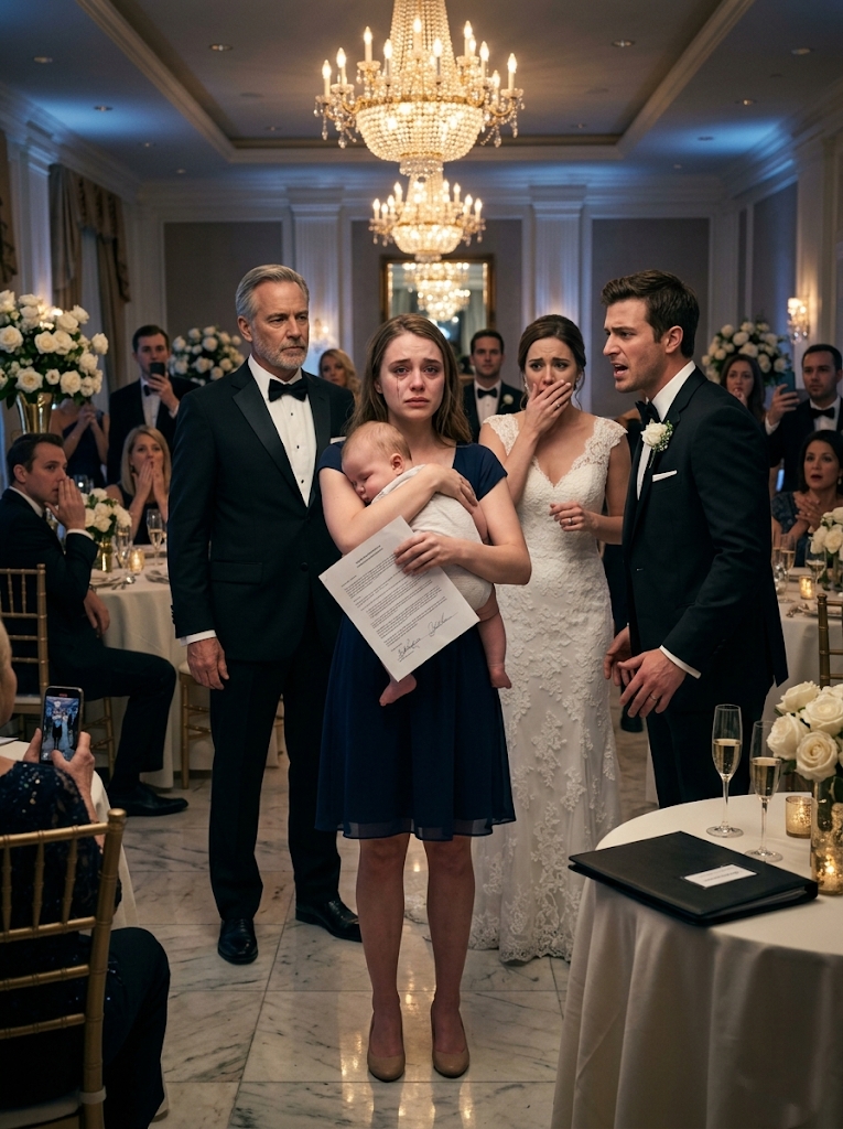 THE BILLIONAIRE HELD MY CRYING BABY ON A PLANE—TWO DAYS LATER, HE WALKED INTO MY SISTER’S WEDDING WITH THE EVIDENCE THAT SAVED MY LIFE
