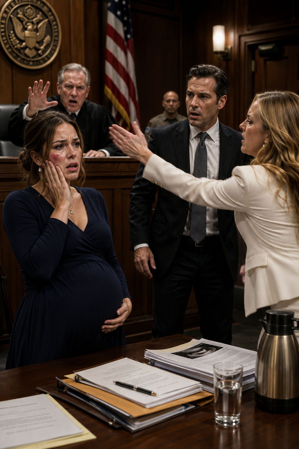 Eight Months Pregnant, I Came To Court For A Divorce But When My Husband’s Mistress…..