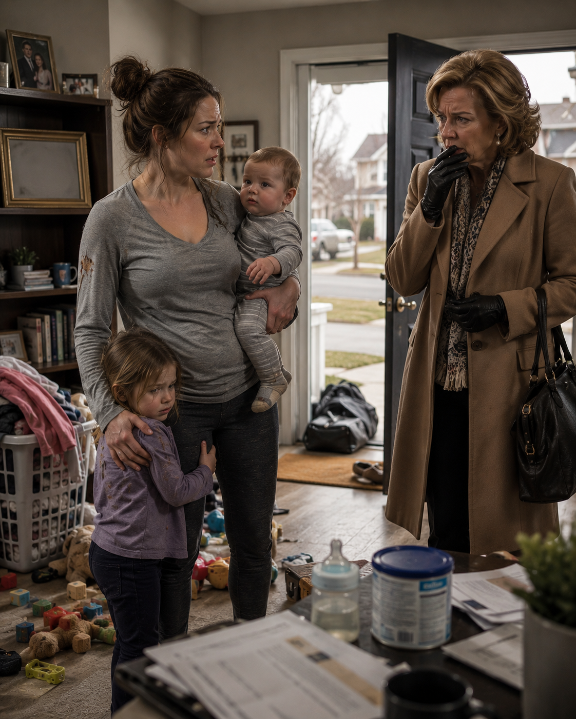 My mother-in-law came to see her grandkids, not knowing her son had abandoned us…