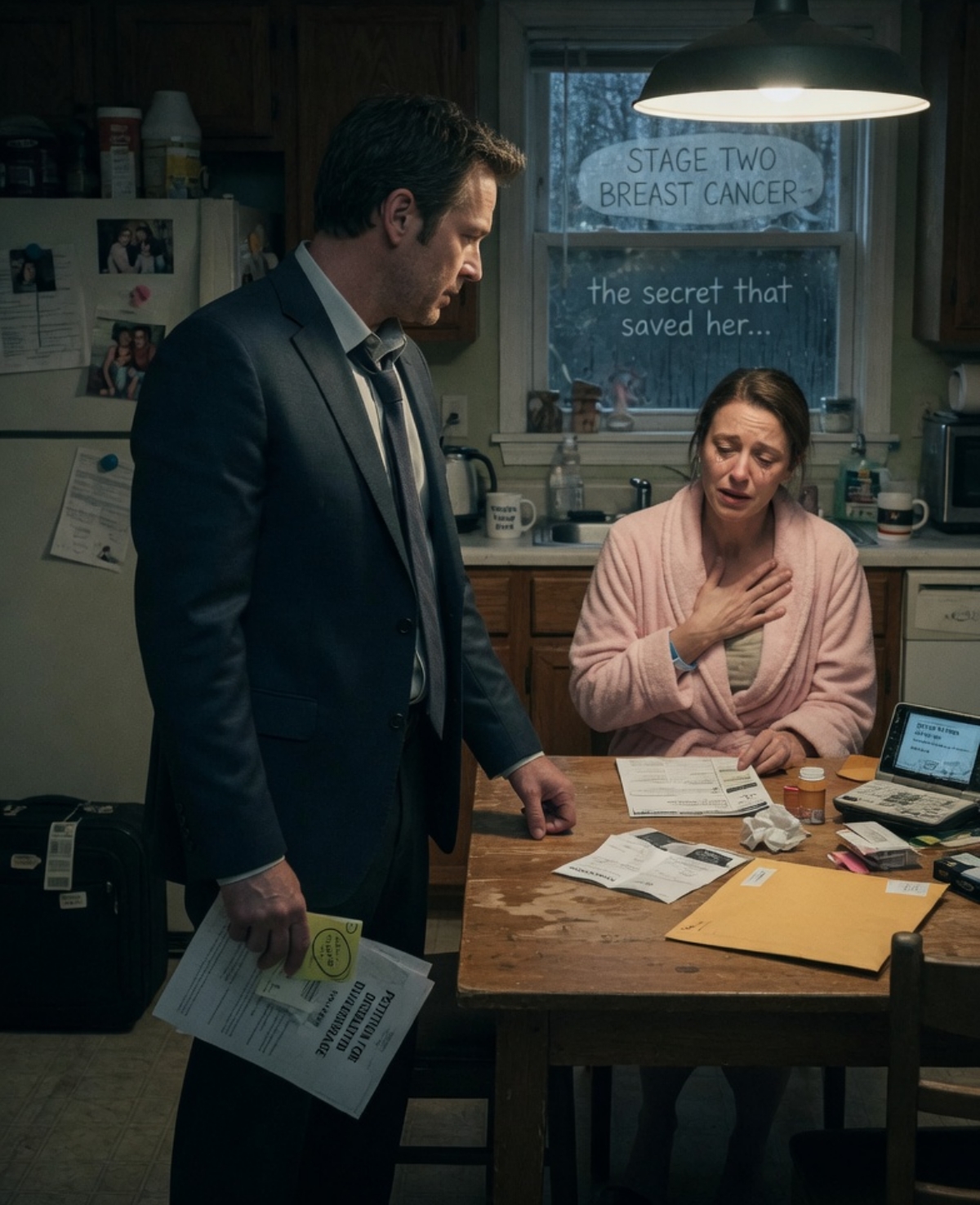 HE CAME HOME WITH DIVORCE PAPERS—THEN HE HEARD HIS WIFE WHISPER, “STAGE TWO BREAST CANCER,” AND THE SECRET THAT SAVED HER ALMOST DESTROYED THEM ALL