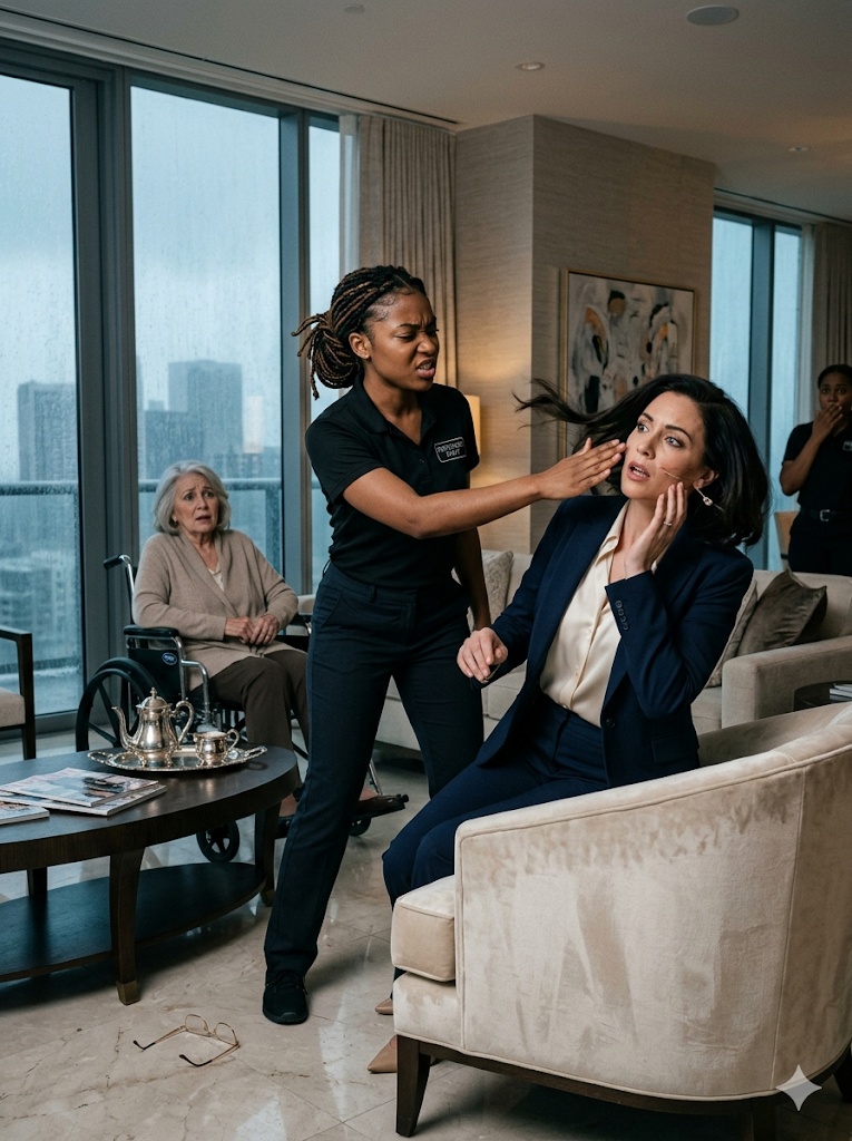 SHE SLAPPED THE BILLIONAIRE’S GIRLFRIEND IN FRONT OF HIM—THEN HIS PARALYZED MOTHER FINALLY TOLD THE TRUTH