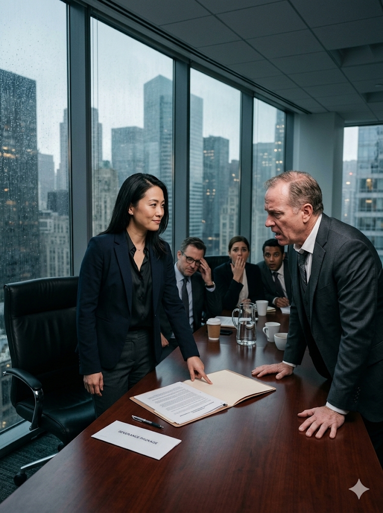 THE DAY THEY FIRED ME TO STEAL MY $4 MILLION BONUS, I SLID ONE CONTRACT ACROSS THE TABLE—AND THEIR LAWYER TURNED WHITE