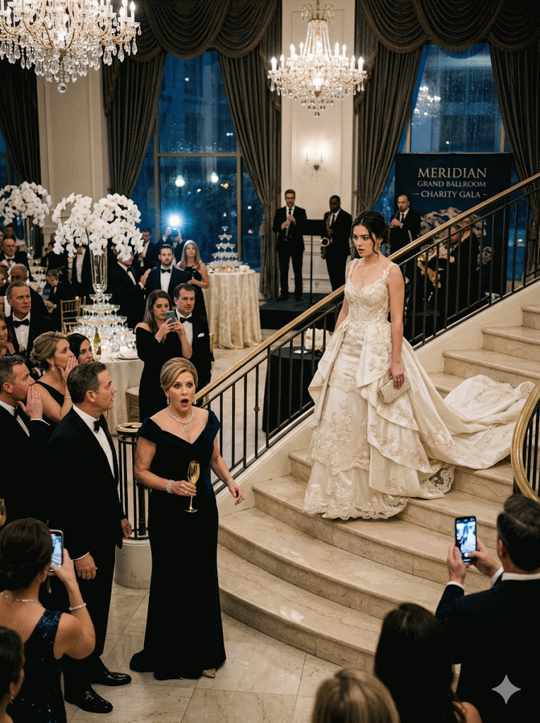 THE HOUSEKEEPER WALKED INTO THE GALA WEARING A DRESS NO BILLIONAIRE COULD BUY