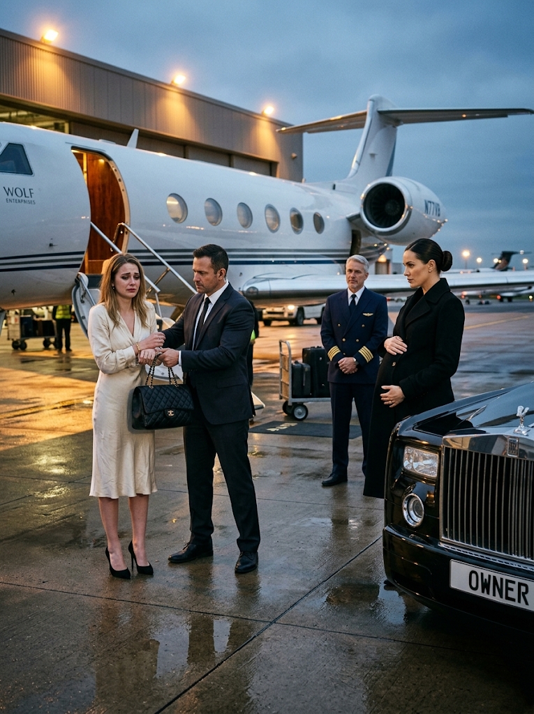 THE MISTRESS STEPPED OFF HIS PRIVATE JET LIKE A QUEEN—UNTIL THE REAL OWNER ARRIVED PREGNANT, FURIOUS, AND HOLDING THE KEYS